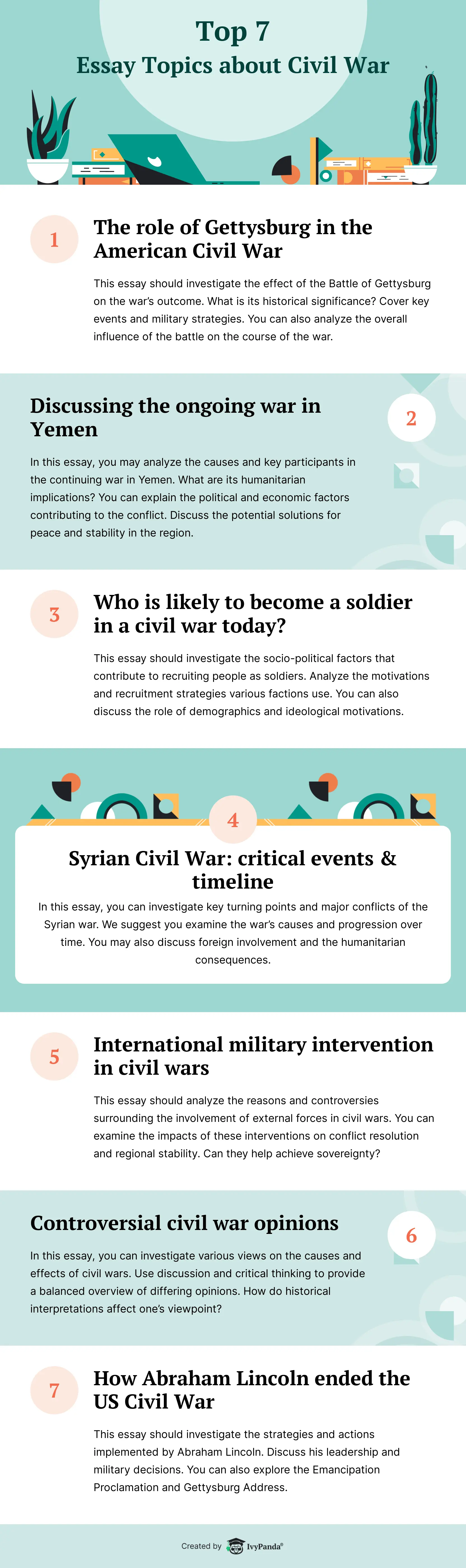 civil war topics for essay