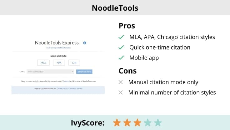 NoodleTools citation generator.