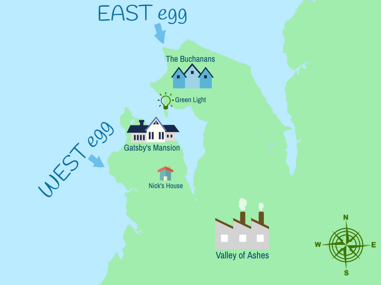 The Great Gatsby Setting Map, Significance, & Analysis of The Great