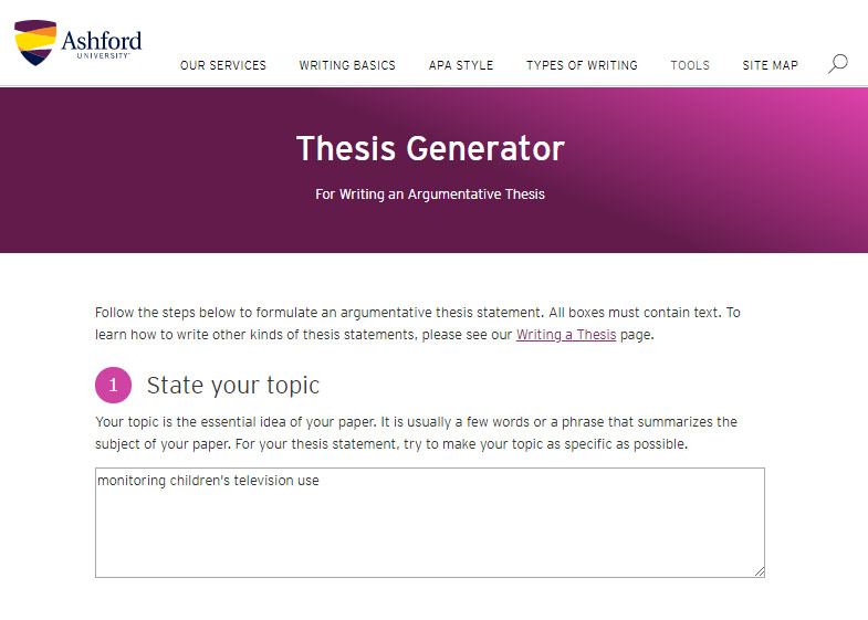 thesis generator suny