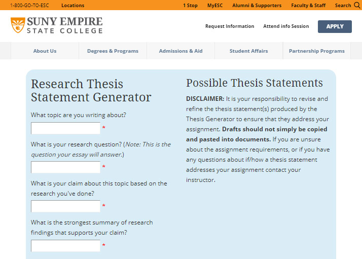 website to check thesis