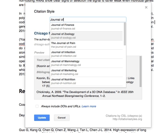 Paperpile for Google Docs.