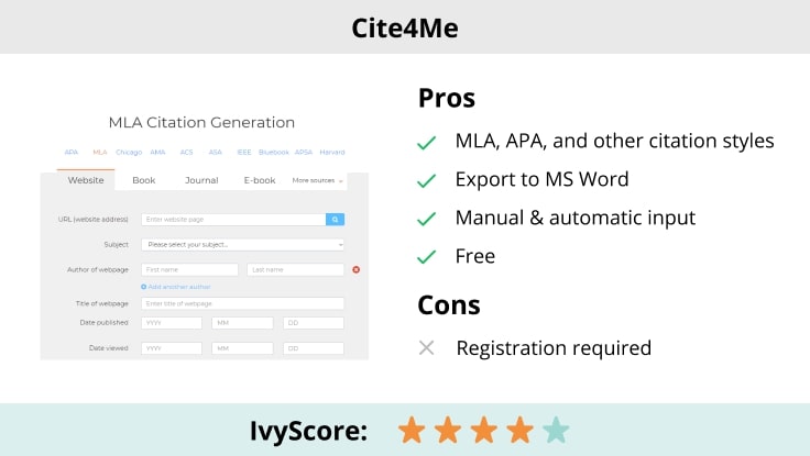 Cite4Me MLA Referencing Service.
