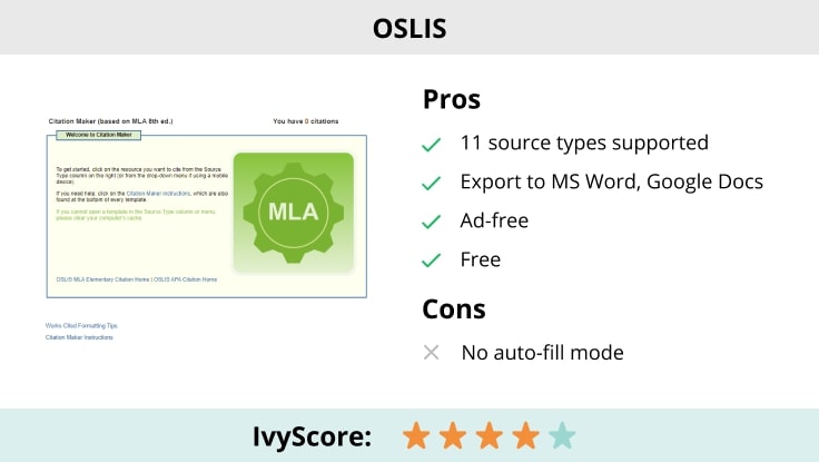 OSLIS MLA Citation Maker.