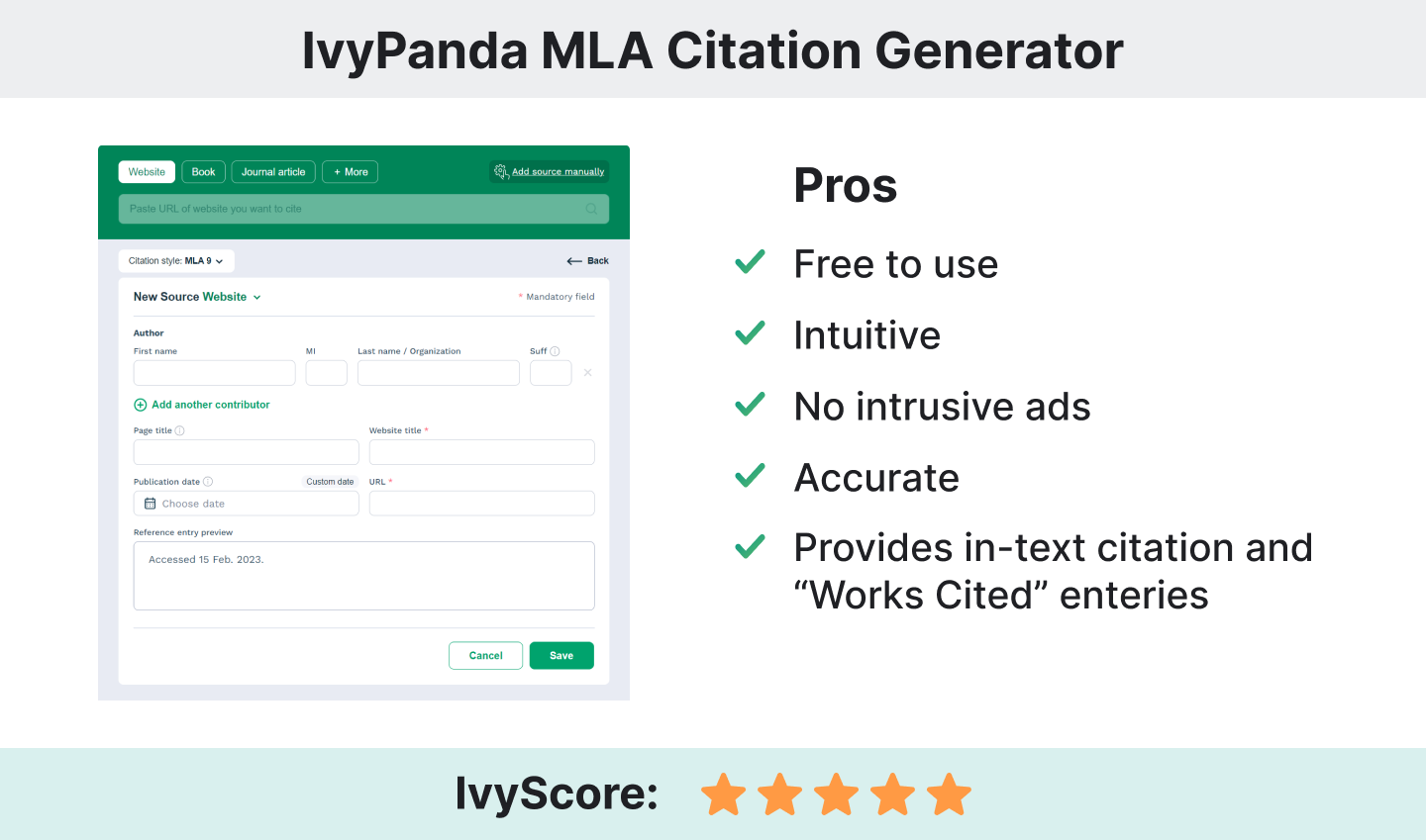 Free Mla Format Citation Generator 8th Edition Edubirdie