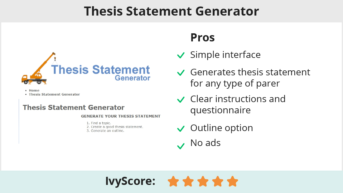 statement thesis generator