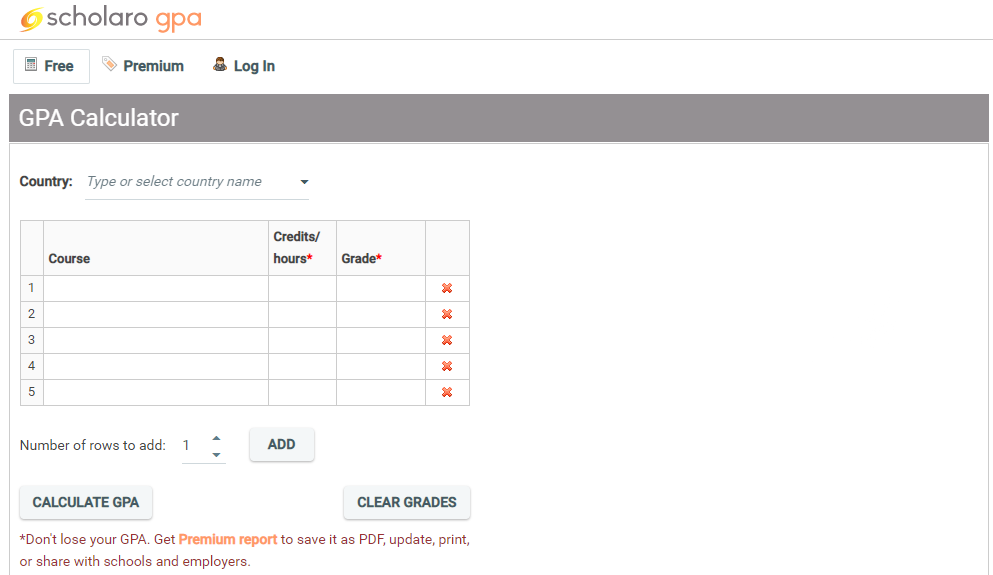 Scholaro is an international GPA Calculator.