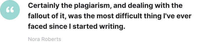 Nora Roberts Plagiarism Quote.