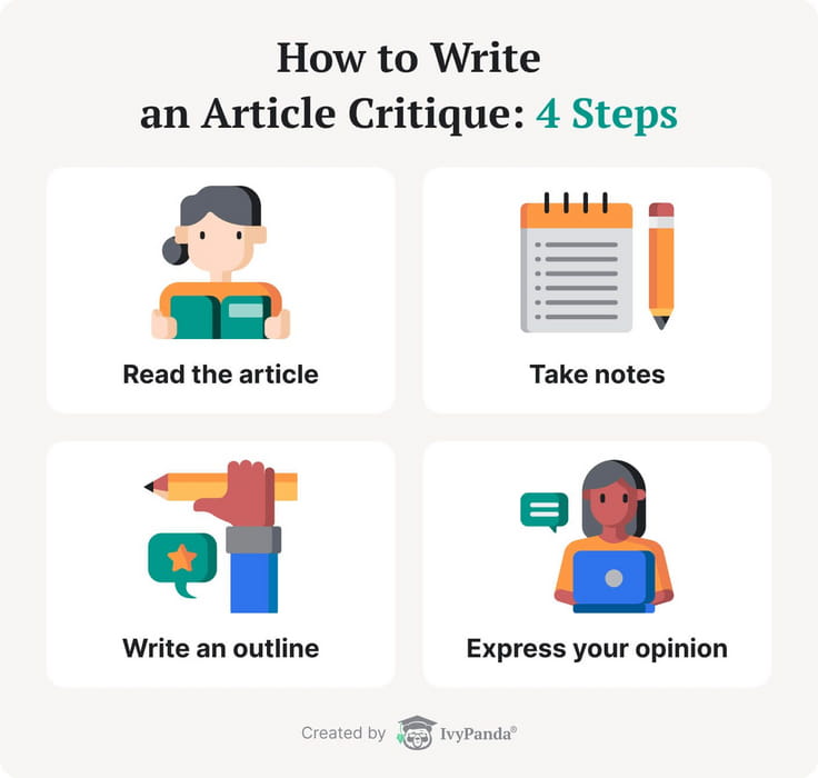 How to write a good article critique in four steps.