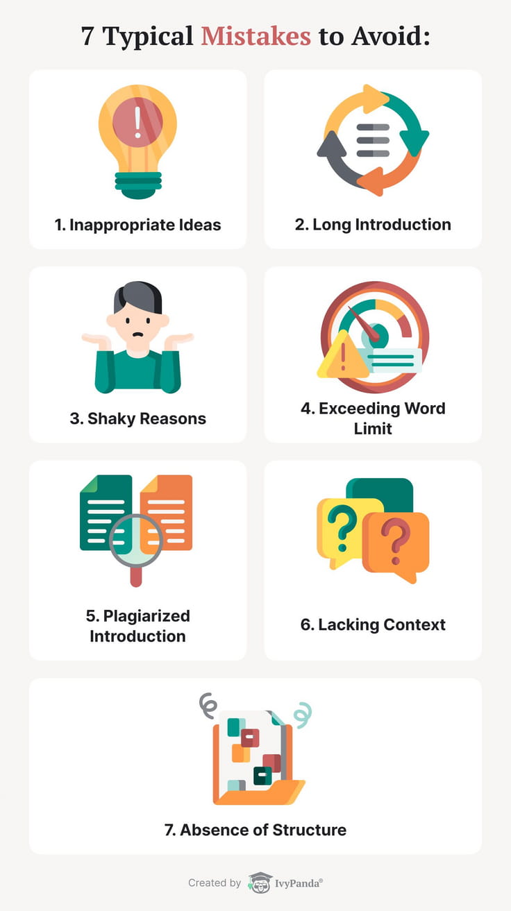 7 Typical mistakes to avoid when writing an introduction.