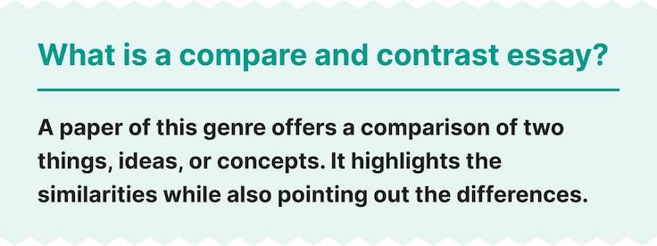 compare and contrast essay generator